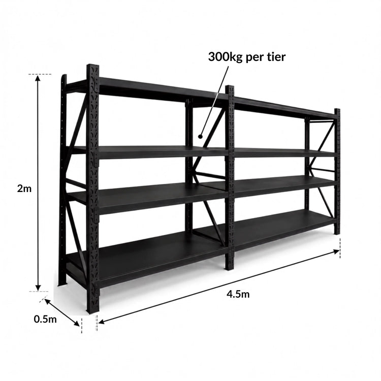 Shelve Racking 4.5m x 2m x 0.5m