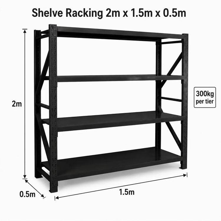Shelve Racking 2m x 1.5m x 0.5m