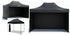 Black Gazebo Steel 3m x 4.5m Heavy Duty 3 Side Walls, Outdoor Pop-Up Shelter & Weather Resistant on a white background