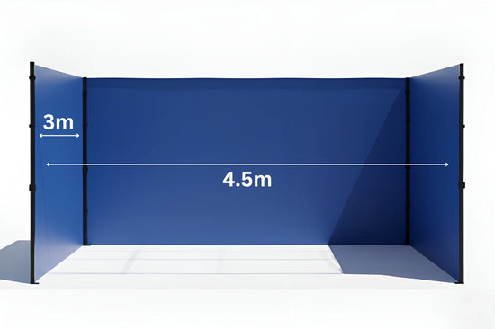 Blue Gazebo 3m x 4.5m Side Walls only. Outdoor Panels for Privacy on a white background