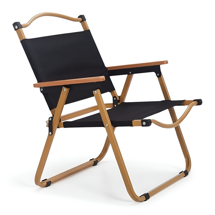 Luxury Folding Chair | Wood Armrests | Camping & Picnic | 19130-8