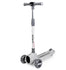 Grey scooter for kids with three wheels and adjustable height 103-160