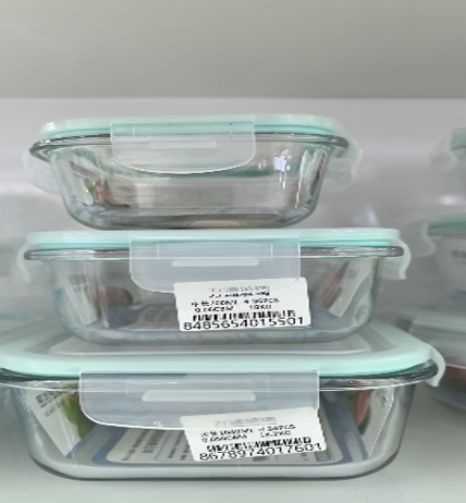 3pc Glass Lunch Box