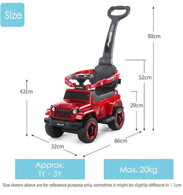 Electric Ride On 3 in 1 Walker 6V for Kids | Push & Ride Car | Y-MB8336P