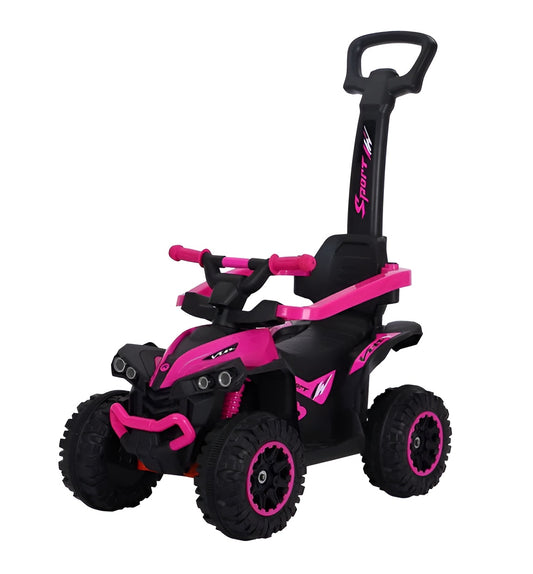 Pink Kids' Electric ATV (J-MB8562) with removable arm guardrails.