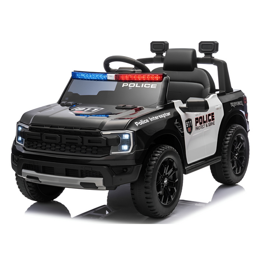 Ride On Ford Ranger Raptor Police Car Black 707-P