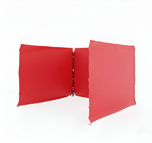 Red Gazebo 2.5m x 2.5m Side Walls only. Outdoor Panels for Privacy on a white background