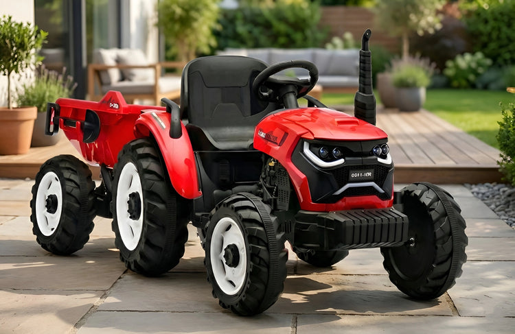 Tractor 12V Electric Ride-On for Kids | Trailer & Dual Motor | BBL-MB0068 A