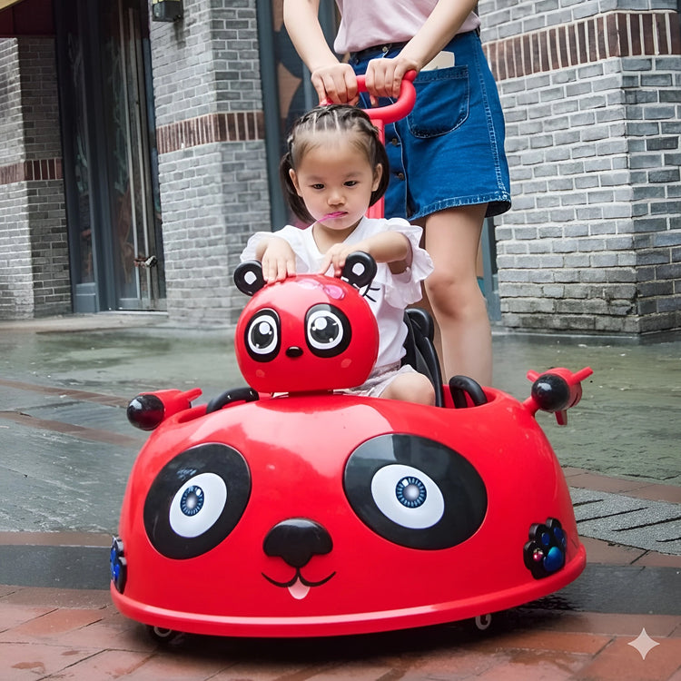 Electric Panda Ride On Stroller for Kids | 360° Push Car | BRD-1188