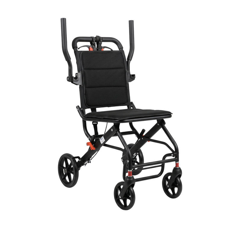 Lightweight Folding Wheelchair Mobility Aid with Handbrakes