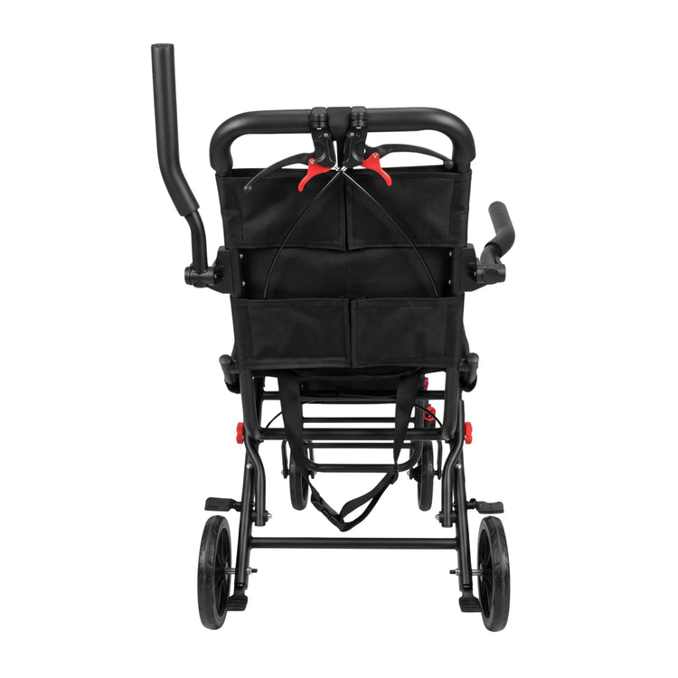 Lightweight Folding Wheelchair Mobility Aid with Handbrakes