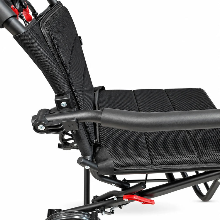 Lightweight Folding Wheelchair Mobility Aid with Handbrakes