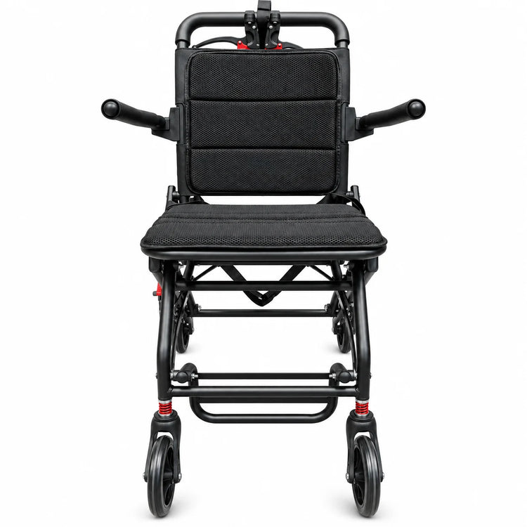 Lightweight Folding Wheelchair Mobility Aid with Handbrakes
