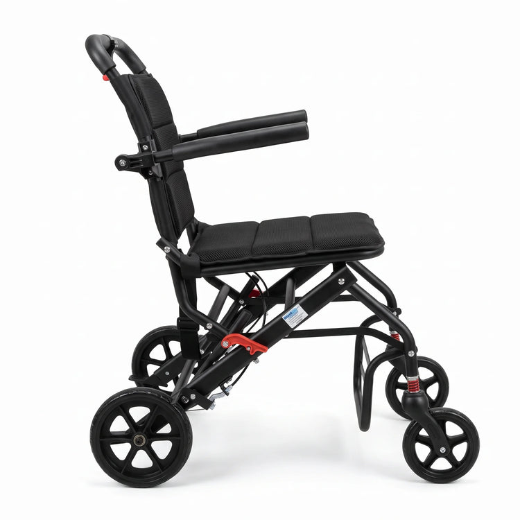 Lightweight Folding Wheelchair Mobility Aid with Handbrakes