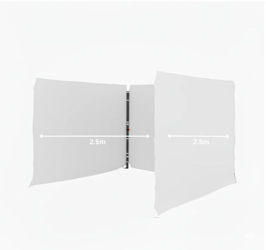 White Gazebo 2.5m x 2.5m Side Walls only. Outdoor Panels for Privacy on a white background