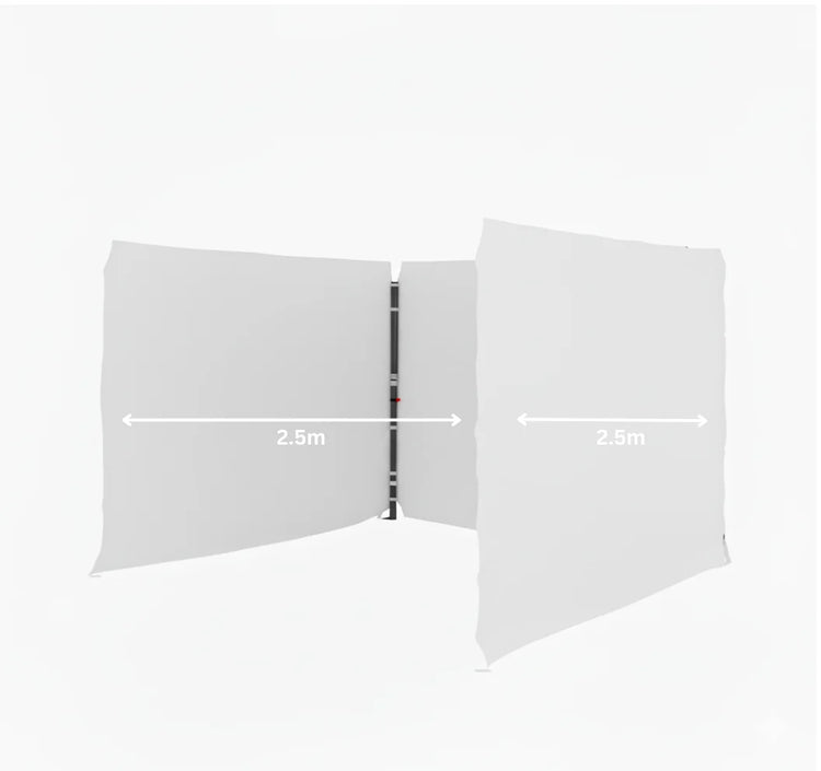 White Gazebo 2.5m x 2.5m Side Walls only. Outdoor Panels for Privacy on a white background