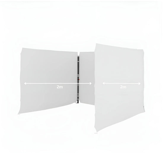 White Gazebo 2m x 2m Side Walls only. Outdoor Panels for Privacy on a white background