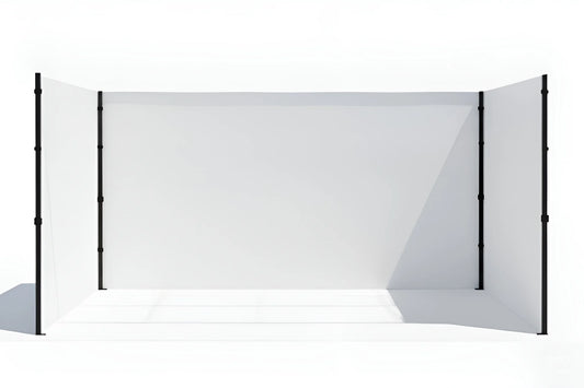 White Gazebo 3m x 4.5m Side Walls only. Outdoor Panels for Privacy on a white background