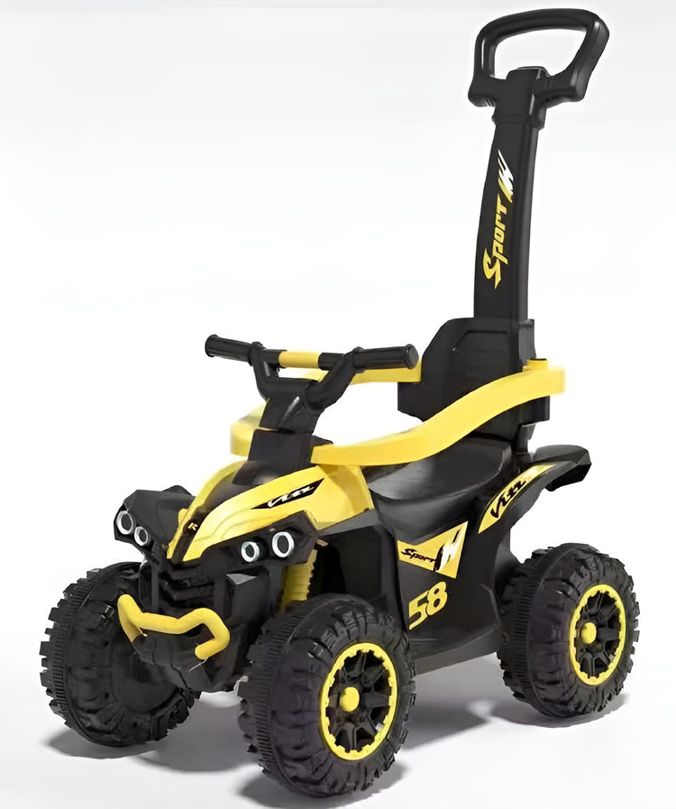Yellow 6V Walker Quad Bike for toddlers (J-MB8562) with a durable plastic design.