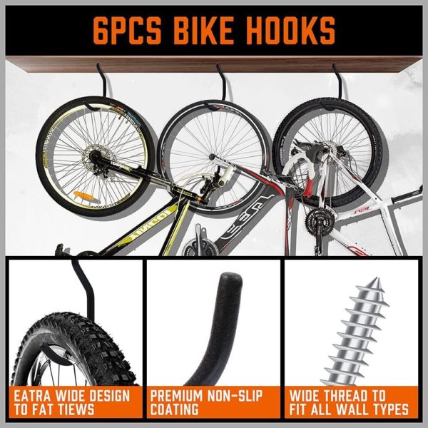 HOOKS STORAGE BIKE & GARAGE STORAGE UTILITY HOOKS SET BRAND NEW ARRIVAL!! - Image 4