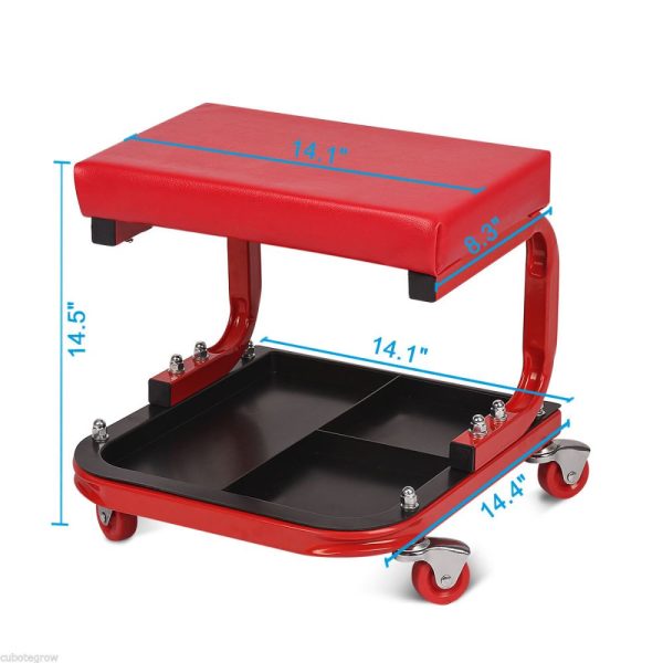 GARAGE WORK SEAT MECHANIC CREEPER REPAIR STOOL SWIVEL WORKSHOP CHAIR - Image 5