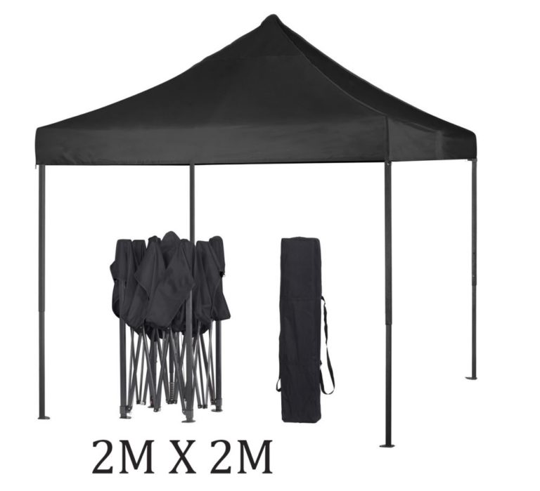 Gazebo 2m x 2m Black - Dealsdirect.co.nz