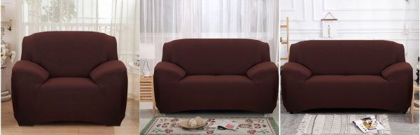 Sofa Cover Couch Cover Single Seater Brown