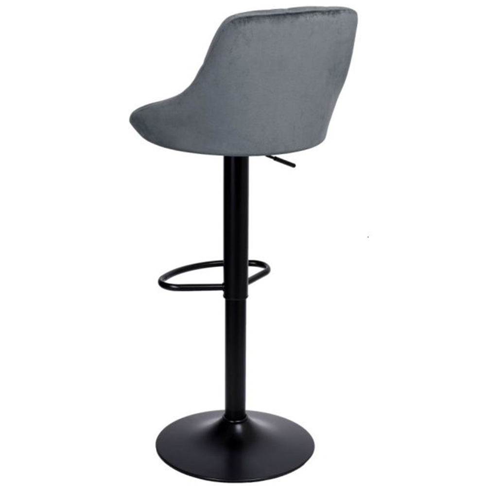 Bar Stool Velvet Grey color - Dealsdirect.co.nz