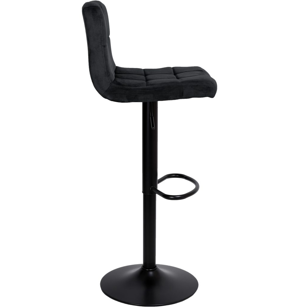 Bar Stool Velvet Black color - Dealsdirect.co.nz