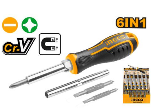 Screwdriver 6 In 1 Set - Dealsdirect.co.nz