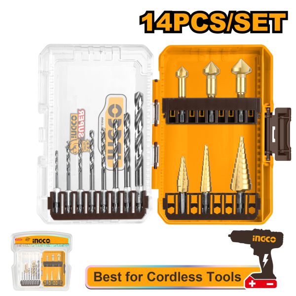 Drill & Step Drill HSS 4341 bits 14pc Set