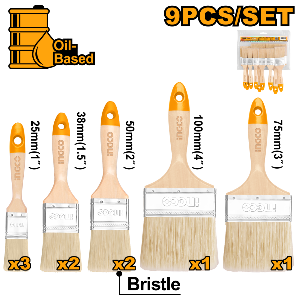 9-Piece Paint Brush Set