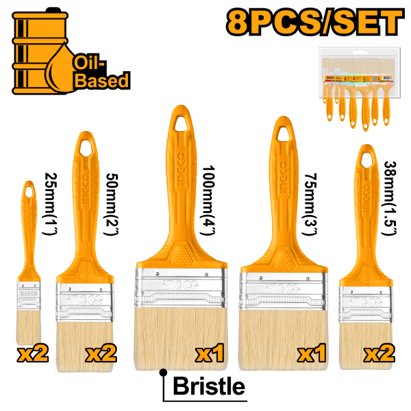 Paint Brush 8pc Set