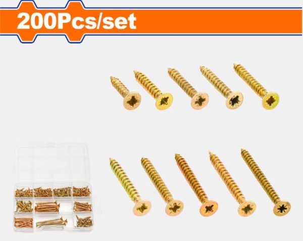 Chipboard Screw Set 200pc